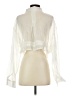 Unbranded 100% Polyester Ivory Long Sleeve Blouse Size S - photo 2