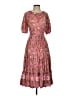 Fore 100% Rayon Paisley Pink Casual Dress Size S - photo 1