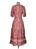 Fore 100% Rayon Paisley Pink Casual Dress Size S - photo 2