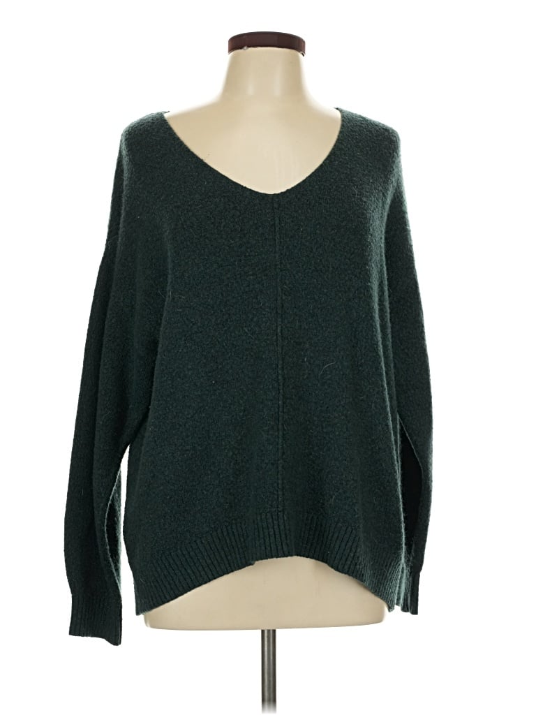 Pre-owned H&m Pullover Sweater In Green