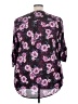 Torrid 100% Polyester Floral Purple 3/4 Sleeve Blouse Size 2X Plus (2) - photo 2