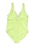 Athleta Solid Green One Piece Swimsuit Size M (petite) - photo 2