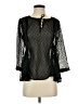 Vanessa Virginia 100% Polyester Black 3/4 Sleeve Blouse Size 4 - photo 1