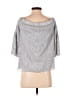 Waverly Grey Metallic Silver 3/4 Sleeve Top Size XS - photo 2