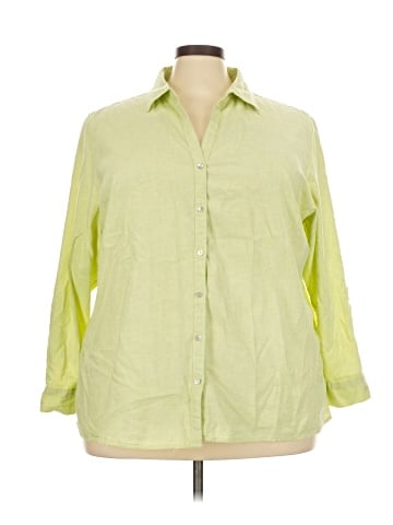 Sigrid Olsen 3/4 Sleeve Button-Down Shirt (view 1)