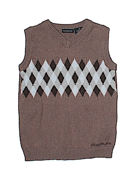 Calvin Klein 100% Cotton Argyle Tan Sweater Vest Size 4T - 84% off | thredUP