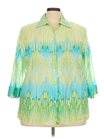 Alfred Dunner 3/4 Sleeve Button-Down Shirt (view 1)