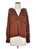 Rails Brown Long Sleeve Blouse Size S - photo 1