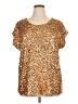 PrettyGuide 100% Polyester Metallic Gold Short Sleeve T-Shirt Size XL - photo 1