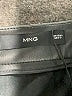 MNG 100% Polyester Solid Black Faux Leather Skirt Size L - photo 4