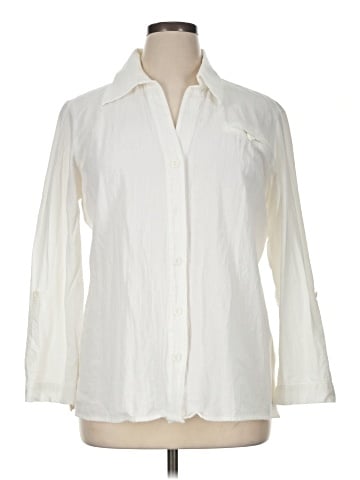 Chico's 3/4 Sleeve Button-Down Shirt (view 1)