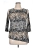 Peck & Peck Silver 3/4 Sleeve Top Size XL - photo 1