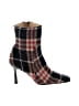 Burberry Plaid Burgundy Black Ankle Boots Size EU 37 - photo 1