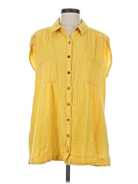 Free People Sleeveless Button Down Shirt