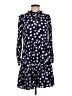 J.Crew 100% Polyester Floral Blue Casual Dress Size XS - photo 1