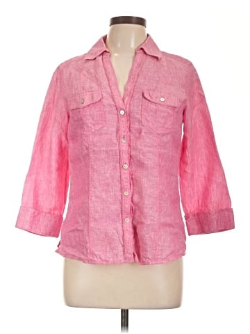 Foxcroft 3/4 Sleeve Button-Down Shirt (view 1)