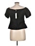 L'Agence Black Short Sleeve Blouse Size Lg (3) - photo 2