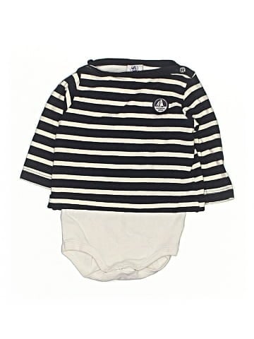 Petit Bateau Long Sleeve Onesie (view 1)