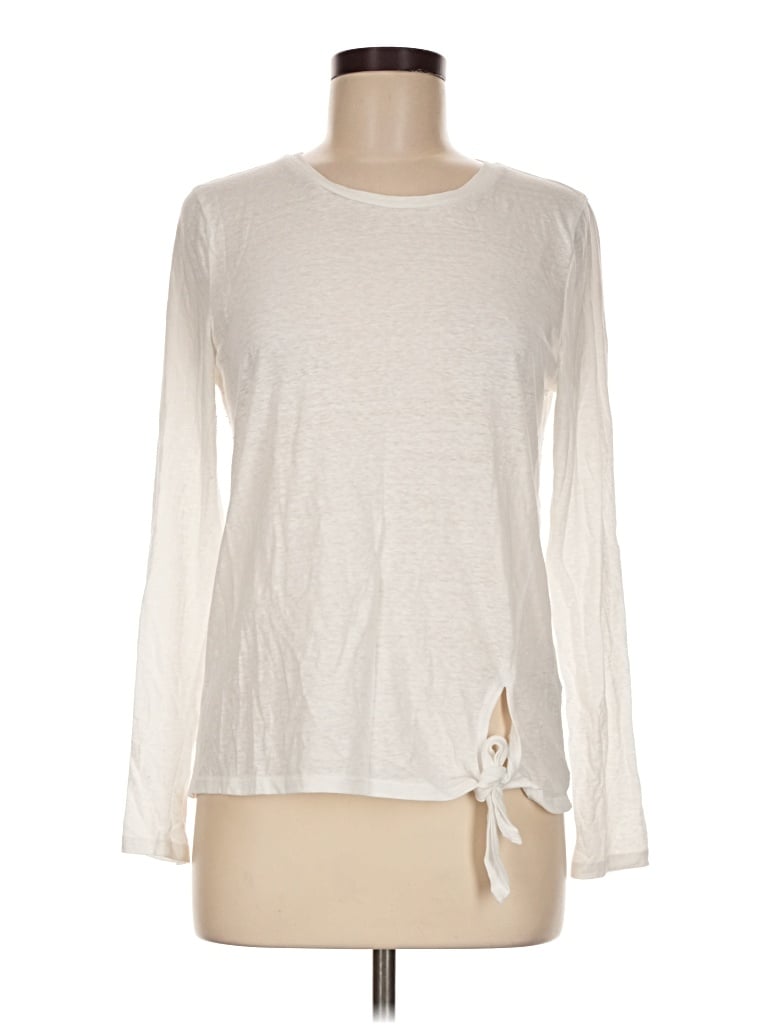 Pre-owned J.crew Mercantile Long Sleeve T-shirt In Ivory
