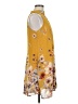 Blue Rain 100% Polyester Print Yellow Casual Dress Size M - photo 4