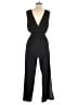 Monteau Solid Black Jumpsuit Size S - photo 2