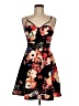 Unbranded Floral Black Cocktail Dress Size M (estimated) - photo 1