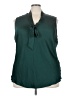 Kasper 100% Polyester Teal Sleeveless Blouse Size 3X - photo 1