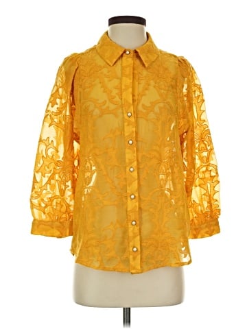 Forever That Girl for Anthropologie 3/4 Sleeve Button-Down Shirt (view 1)