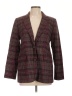 Ann Taylor Plaid Burgundy Blazer Size 10 - photo 1
