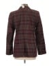 Ann Taylor Plaid Burgundy Blazer Size 10 - photo 2