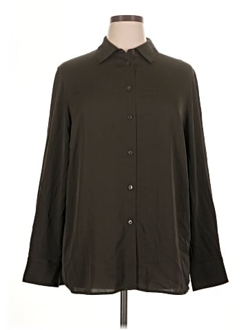 Vince. Long Sleeve Silk Top (view 1)