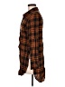 New Look 100% Rayon Plaid Orange Long Sleeve Button-Down Shirt Size M - photo 5
