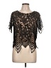 Express Outlet 100% Polyester Black Short Sleeve Top Size L - photo 1