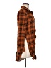 New Look 100% Rayon Plaid Orange Long Sleeve Button-Down Shirt Size M - photo 4