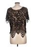 Express Outlet 100% Polyester Black Short Sleeve Top Size L - photo 2
