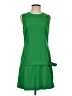 Esley Solid Green Casual Dress Size S - photo 1