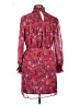 BCBGeneration 100% Polyester Paisley Burgundy Casual Dress Size 14 - photo 2