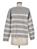 M Magaschoni 100% Cashmere Stripes Gray Cashmere Pullover Sweater Size M - photo 2