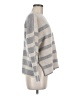 M Magaschoni 100% Cashmere Stripes Gray Cashmere Pullover Sweater Size M - photo 4