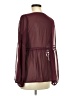 Charming Charlie 100% Polyester Burgundy Long Sleeve Blouse Size M - photo 2