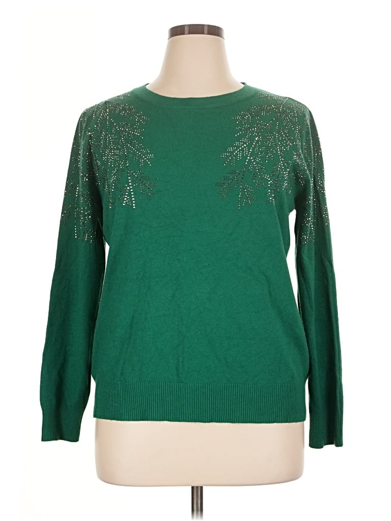 Pre-owned Liv Pullover Sweater In Green