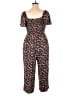 Torrid Floral Brown Black Jumpsuit Size 1X Plus (1) - photo 2