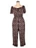 Torrid Floral Brown Black Jumpsuit Size 1X Plus (1) - photo 1