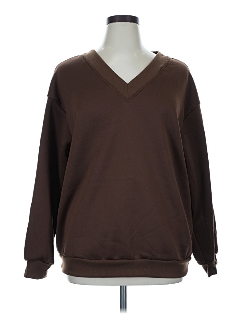 Pre-owned Shein Sweatshirt In Brown