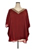 Melissa Paige 100% Polyester Burgundy Poncho Size 2X - photo 1