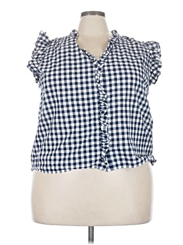 J.Crew Factory Store Sleeveless Button-Down Shirt (view 1)