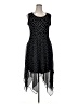 Elle Polka Dots Black Cocktail Dress Size XL - photo 1