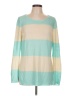 Vineyard Vines 100% Linen Stripes Teal Pullover Sweater Size L - photo 1