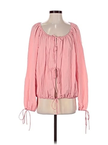 Topshop Long Sleeve Blouse (view 1)