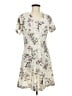 Assorted Brands Floral Ivory Casual Dress Size 8 - photo 1